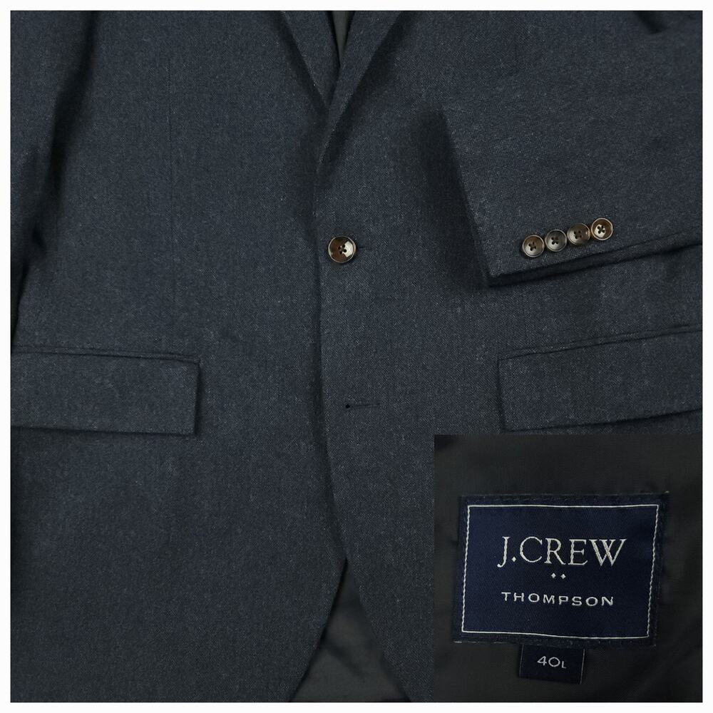 J Crew Sport Coat Mens 40L Thompson Donegal Wool Blend Ivy Style Casual Slim Fit